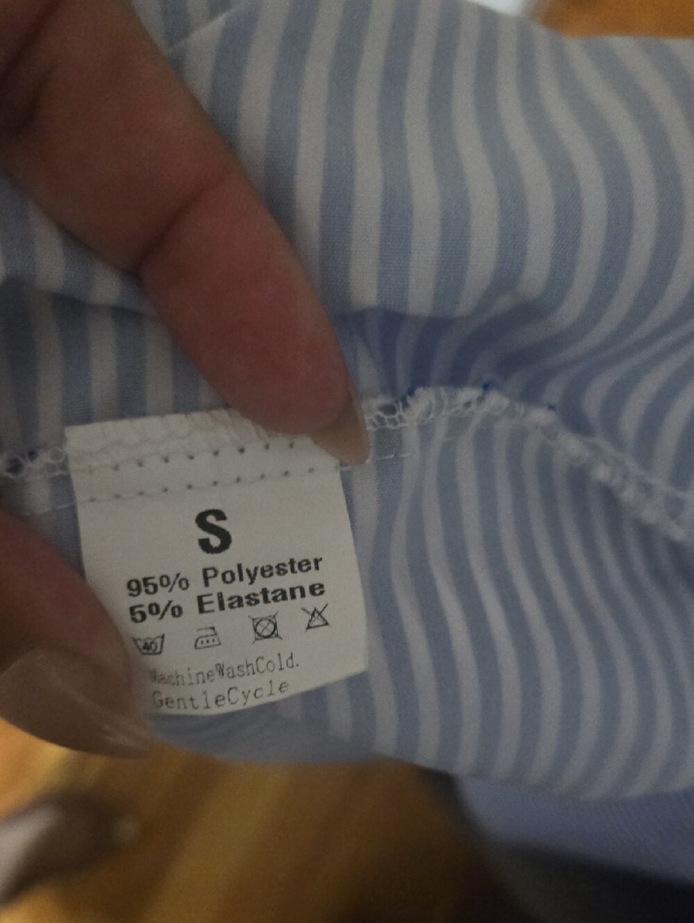NWOT Striped Blue & White Tie-Waist Maxi Dress - Picture 9 of 9